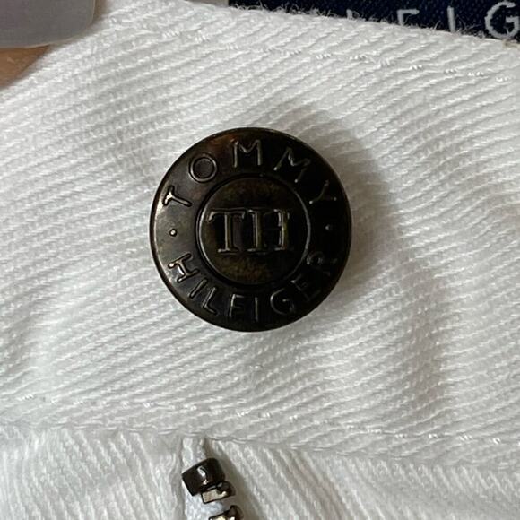 RARE Tommy Hilfiger Wide Leg High Rise Jeans White Size 10 Vintage 90s - Picture 14 of 15